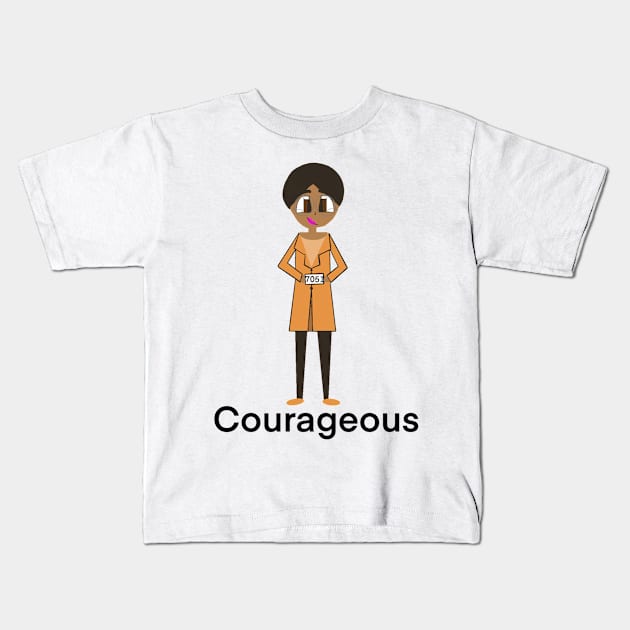 Rosa Parks is courageous Kids T-Shirt by milsta29